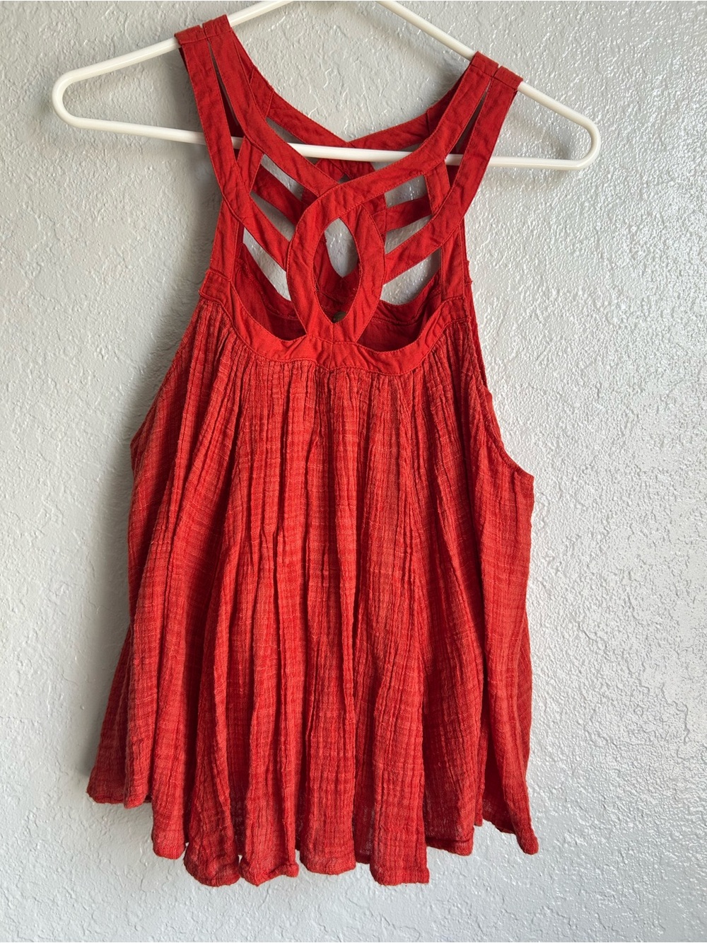 FP ONE red/orange Gauze top - Medium